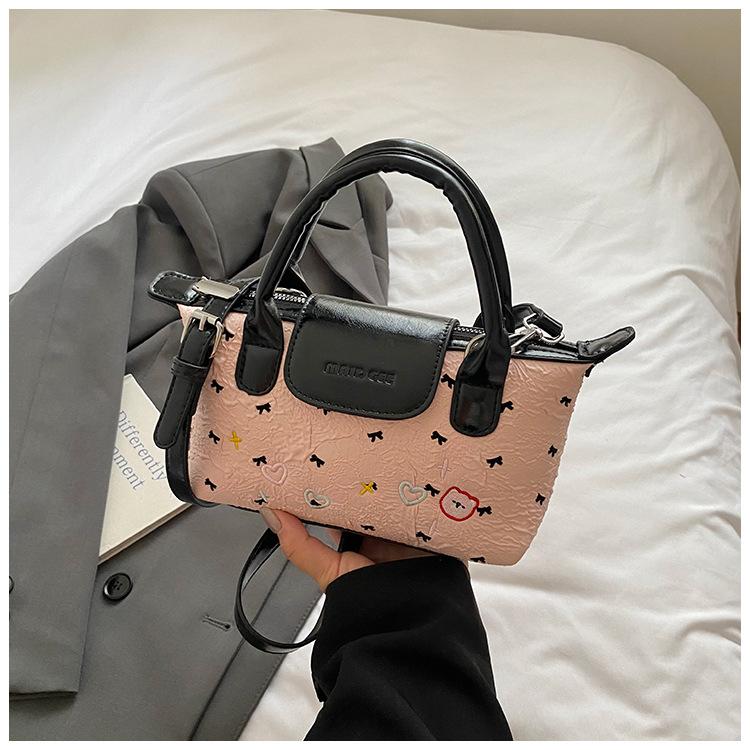 Cute Bow Small Bag Women's New Korean Sweet and Fashionable Versatile Shoulder Messenger Bag Foreign Hand Bag