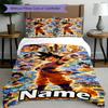 3pcs Duvet Cover Set (1*Duvet Cover + 2*Pillowcase, Without Core), Custom Name DRAGON BALL Pattern Bedding Set, Home Bedroom Decor Gift
