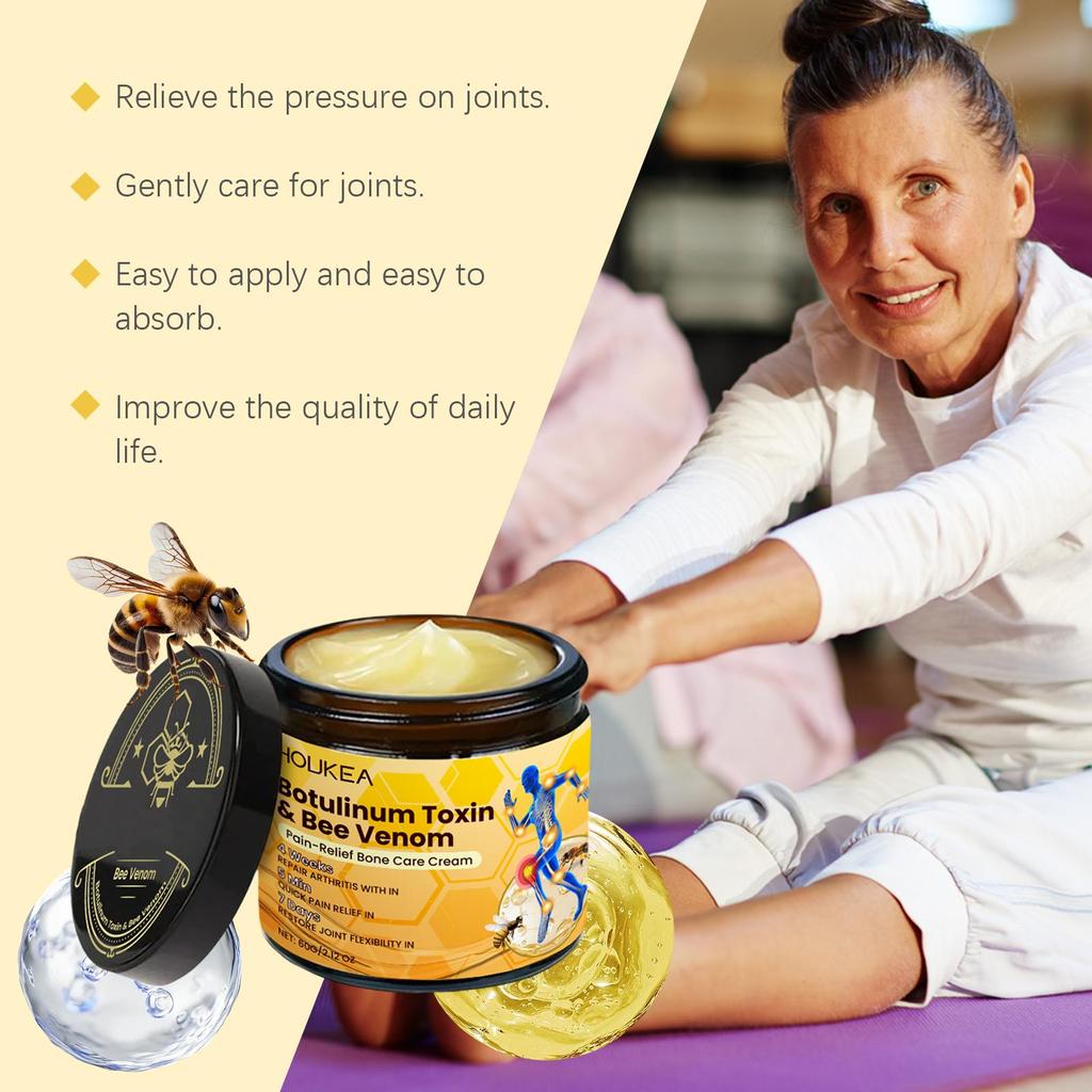 Bee-Venom Cream For Pain Relief Ultra Strengthen Joint Bone Gel For Knee Shoulder Mild Ingredients Pain Relieve Massage Cream