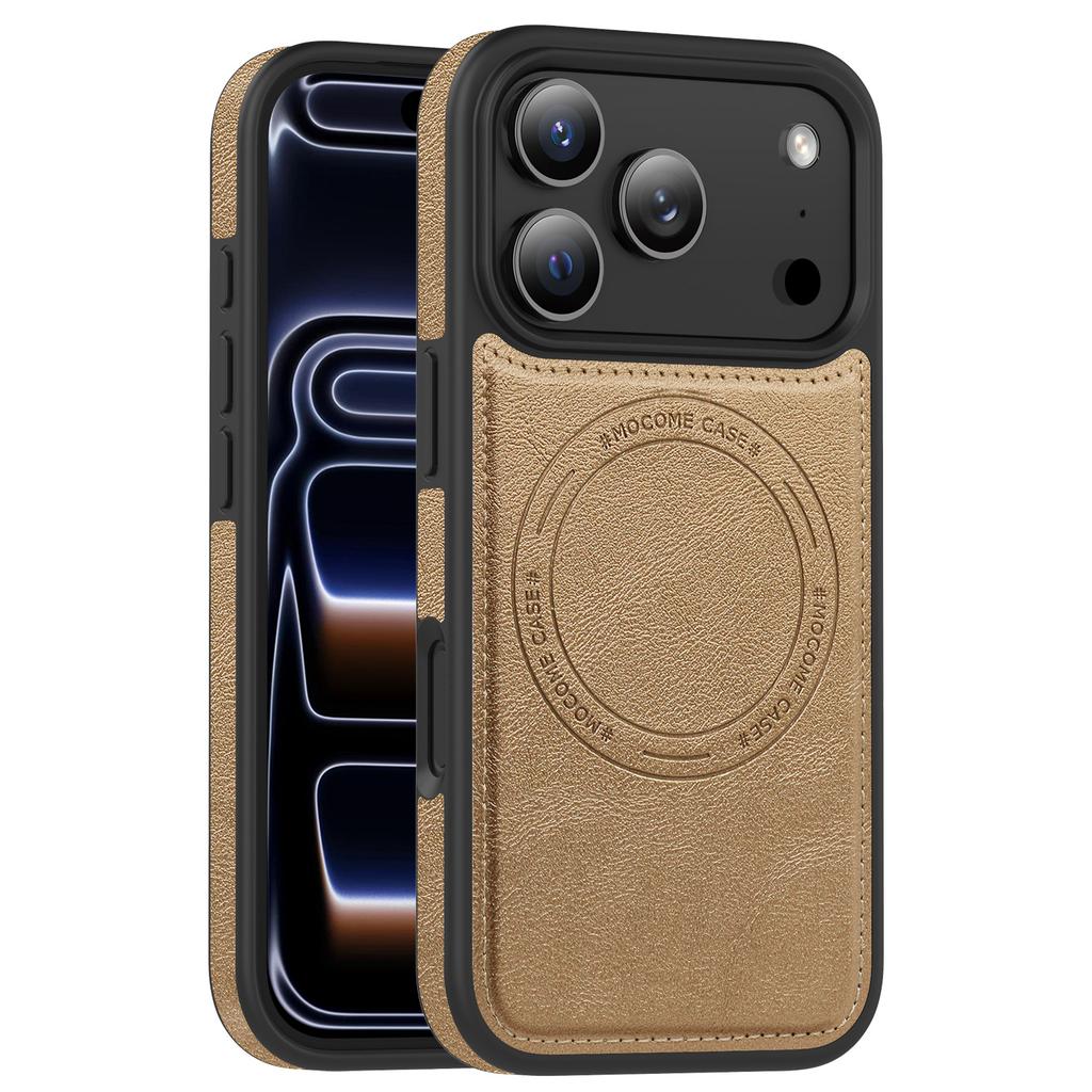For iPhone 17 Pro Case Compatible with MagSafe Leather Back Phone Cover