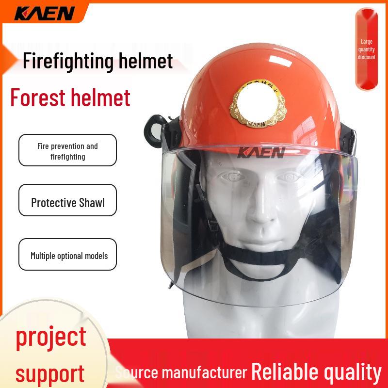 Heat Insulating Firefighter Helmet with Aluminum Foil Cape for Forest Firefighting Forest Helmet