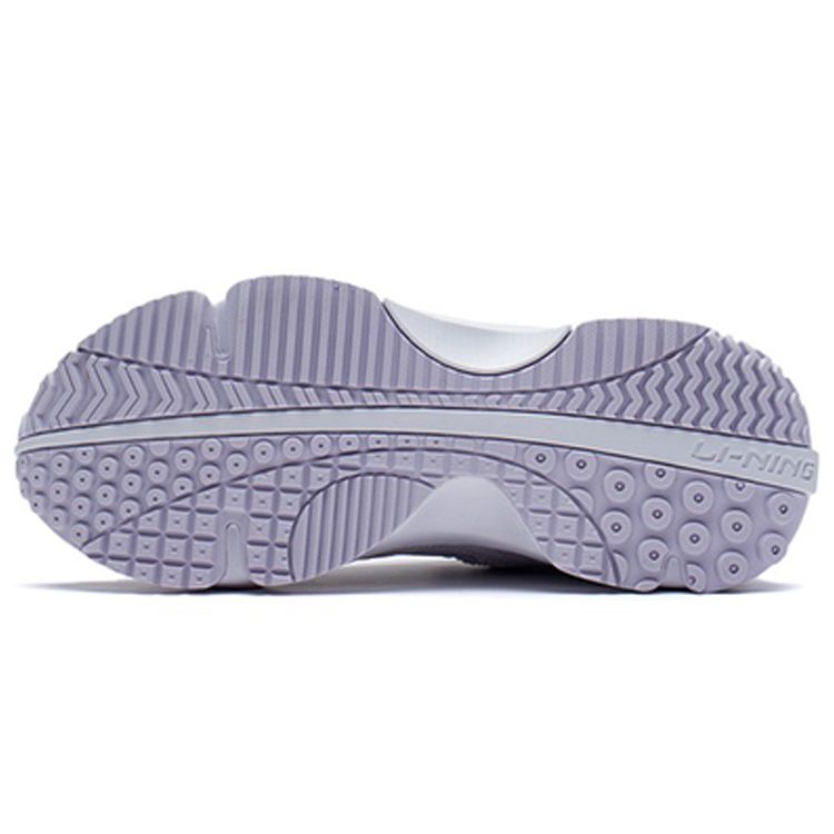 Li Ning CF Series Rebound Trend Sports Casual Shoes Women Sneakers Gray Purple AGLS040-4