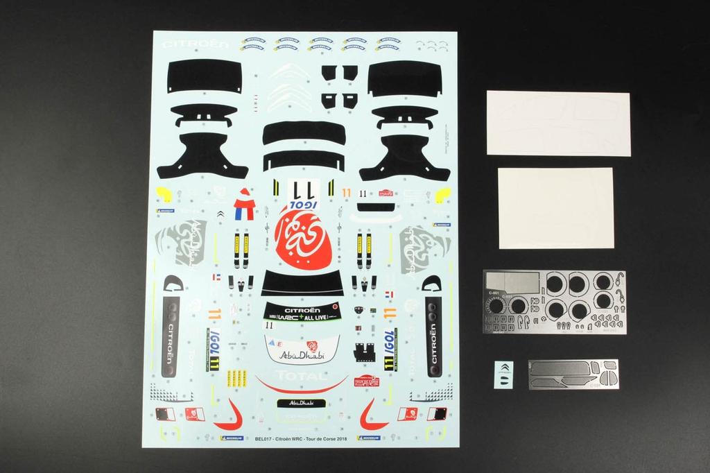 Platz Belkit Citroen C3 WRC 2018 Tour De Corse Plastic Model BEL017 1/24 (Tarmac Specification)