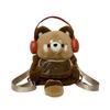 Plush Raccoon Little Backpack With Earphones For Practical Inner Storage