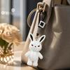 Lightweight Rabbit Keychain Soft Plush Doll Charm Evil Face Plush Keychain  Handbag