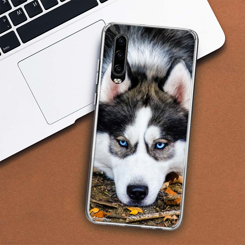 Siberian Husky Dog Cover Phone Case For Huawei P30 P20 P10 P40 P50 Pro Mate 20 40 30 10 Lite Popular Fundas Art Gift Coque