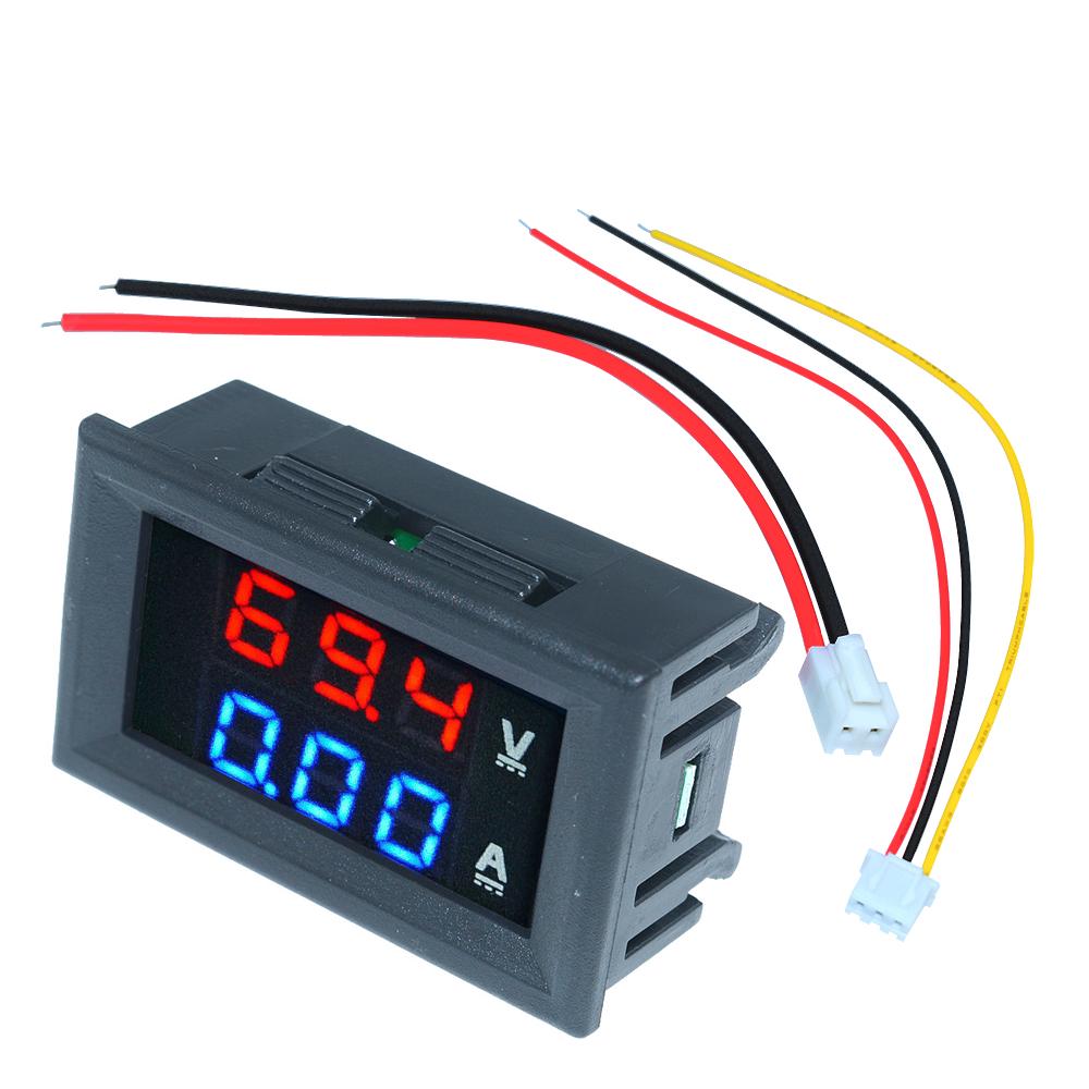 0.28" 4-Bit DC 0-100V 10A Voltmeter Ammeter Blue+Red LED Amp Volt Meter Gauge 0.28" 4-Bit DC 0-100V 10A Voltmeter Ammeter Blue+Red LED Amp Volt Meter Gauge