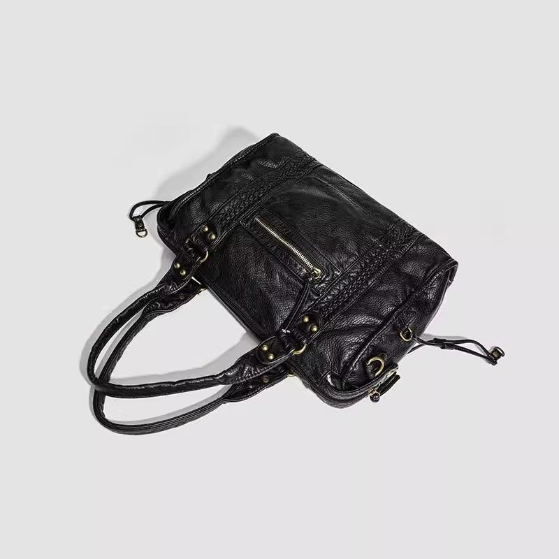 Hochwertige Textur Retro Große Kapazität Pendler Schulter Umhängetasche Damen Einfach und Vielseitig Lässige Handtasche Tote Bag