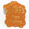 Inkdotpot Real Gold Foil Bracket Shape Paper Hang Tags Happy Birthday Favor Tags Pack Of