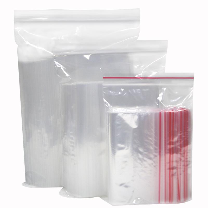 Thick Transparent PE Self-Sealing Zipper Bags for Jewelry Packaging