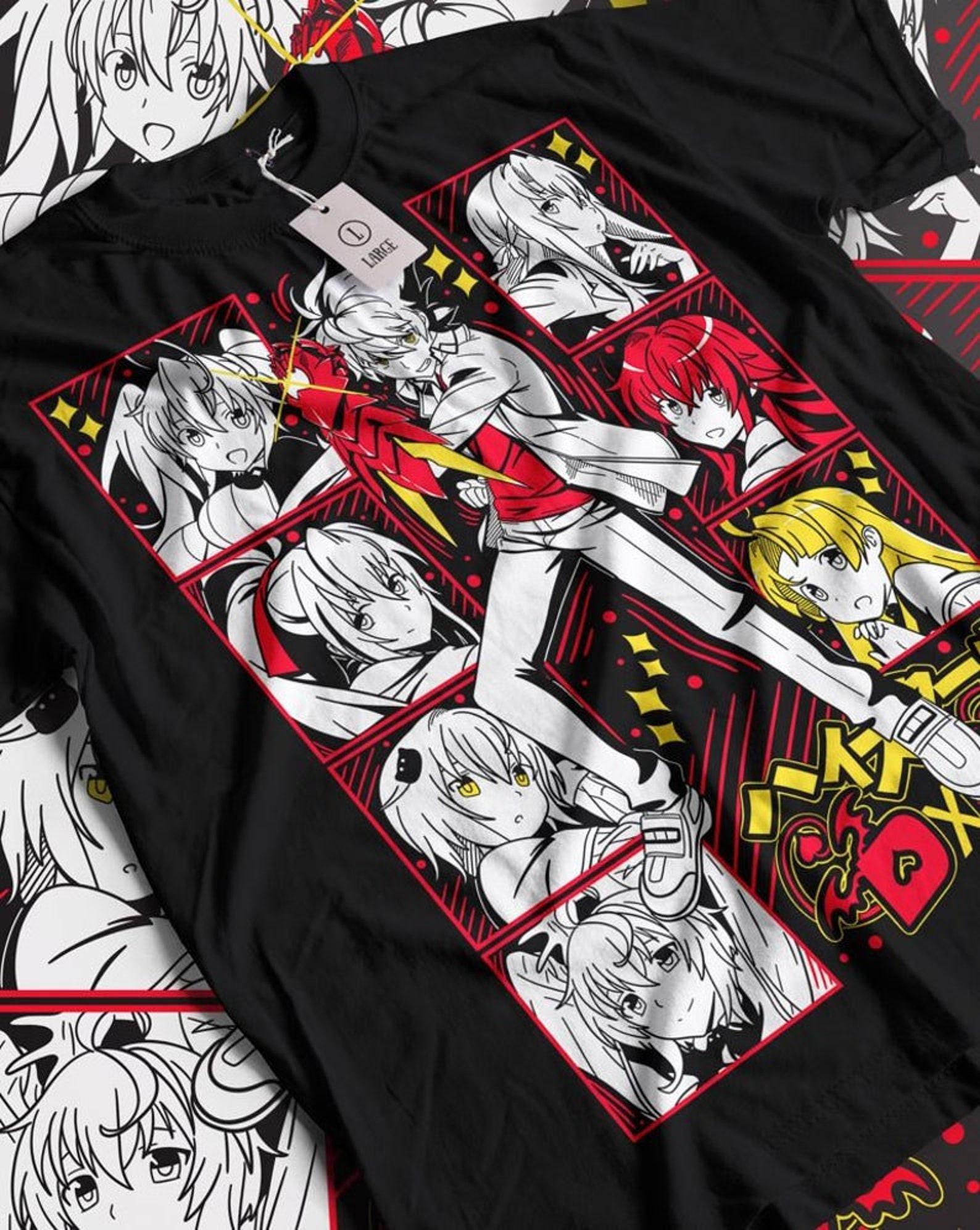 Unisex Rias DxD Anime T-Shirt, Manga Waifu Shirt S