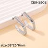 European Geometric Titanium Steel Gold-Plated Earrings: Simple, Versatile, Fashionable Ear Studs