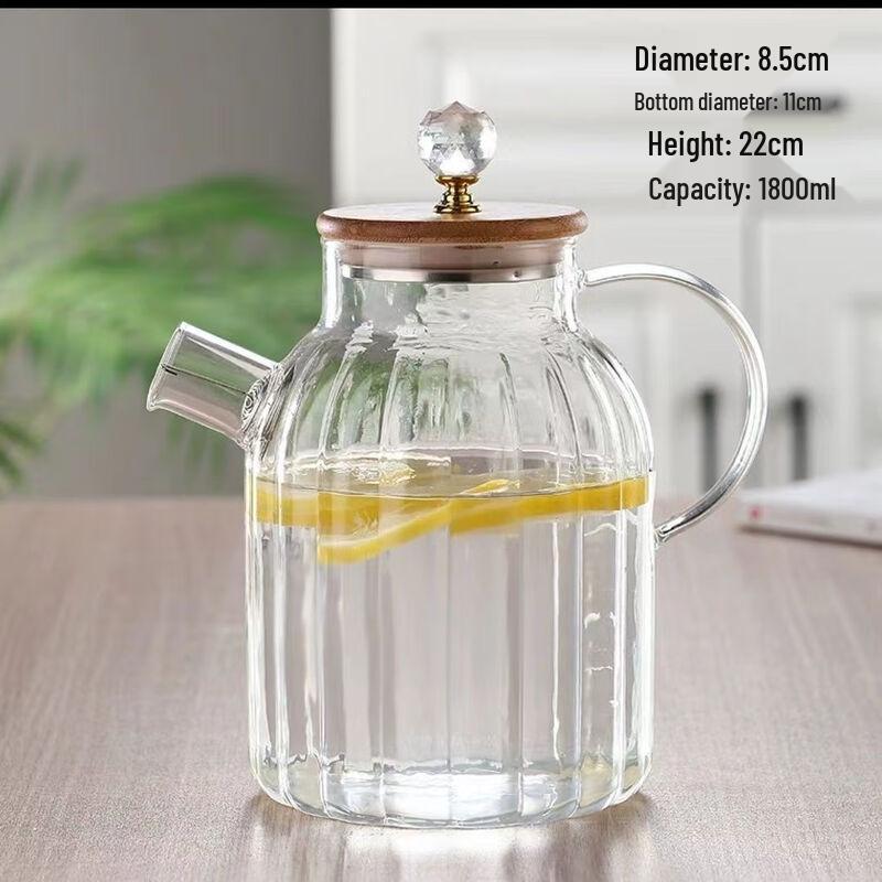 BeiduoYang Large Capacity Heat-Resistant Glass Water Pitcher