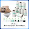 57x25 Transparent Three-Proof Thermal Sticker - Meow Meow Machine Adhesive Photo-Backed Paper