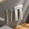 Wall Mount Toothbrush Holder with Cover Waterproof Dust-Proof No Drill Bathroom Single Electric Toothbrush Hanger Organizer