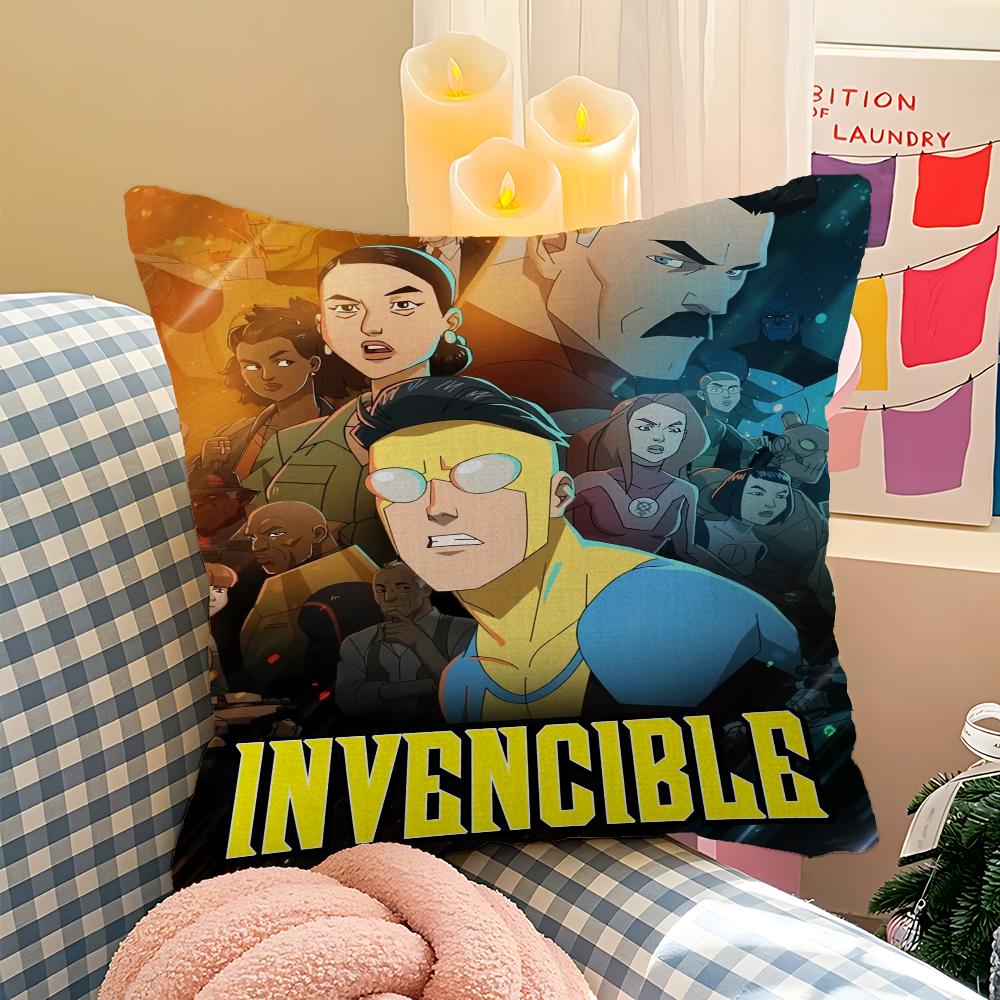 I-Invincible Cartoon Pillow Gift Home Office Decoration Pillow Bedroom Sofa Car Cushion CoverPillow Case