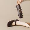 New Model2110-1 Retro Flat Shoes Women'S Head Bow Ballet Shoes Word With Mary Jane Shoes