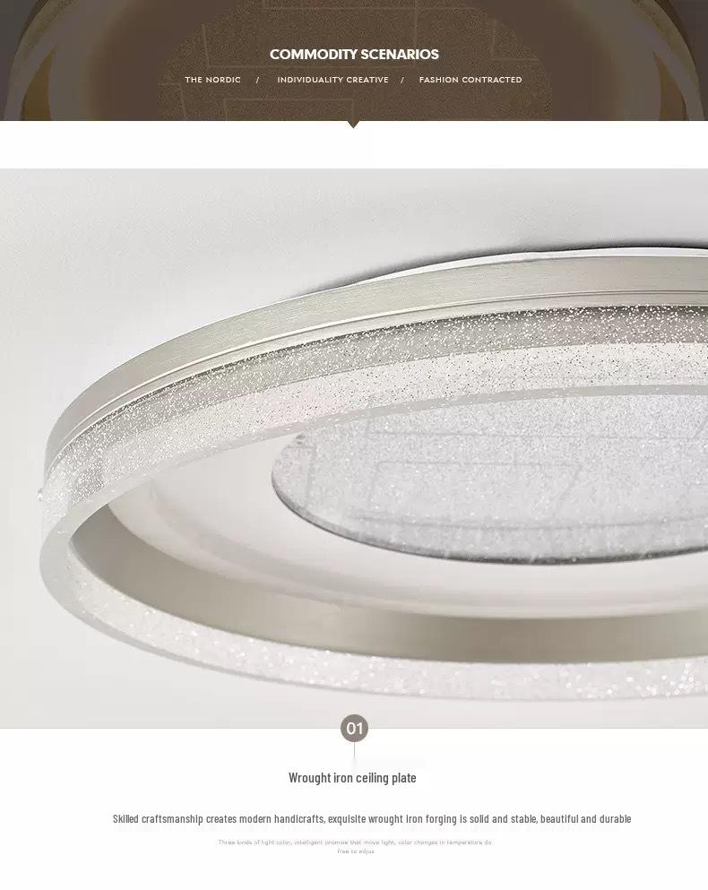 Italian Luxury Minimalist Eye-Protecting Ceiling Light for Bedroom & Living Room 2025