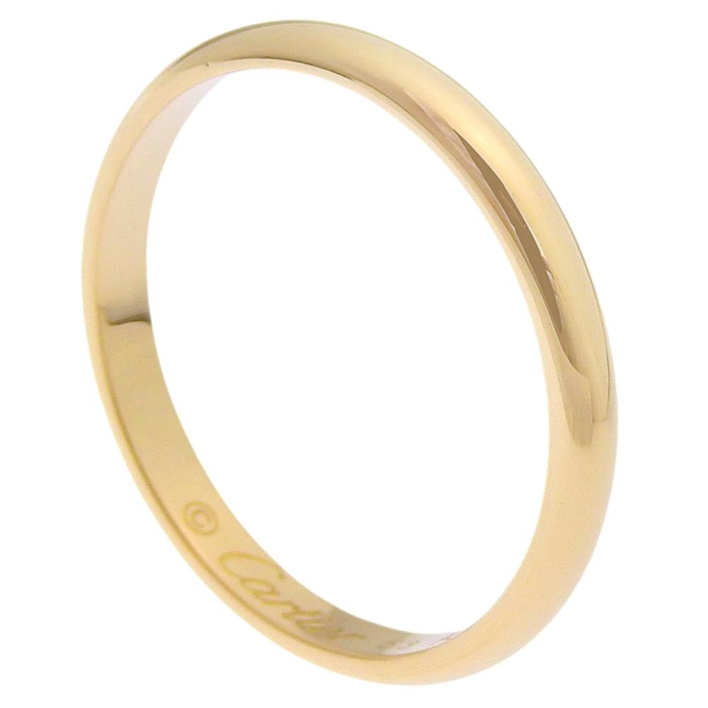 CARTIER 1895 Classic Wedding Ring K18 yellow gold #6.4(US Size) 2.2g Women Used