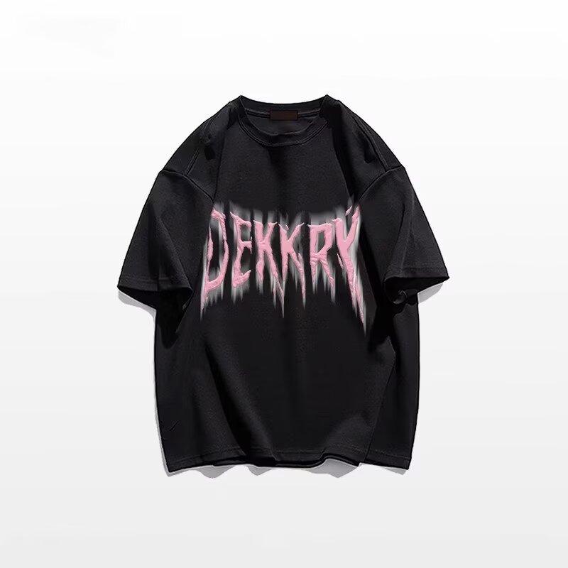 

Футболка с короткими рукавами, модная брендовая свободная футболка для пар, унисекс, футболка с половиной рукавов, топ 2024 3XL темно-синий