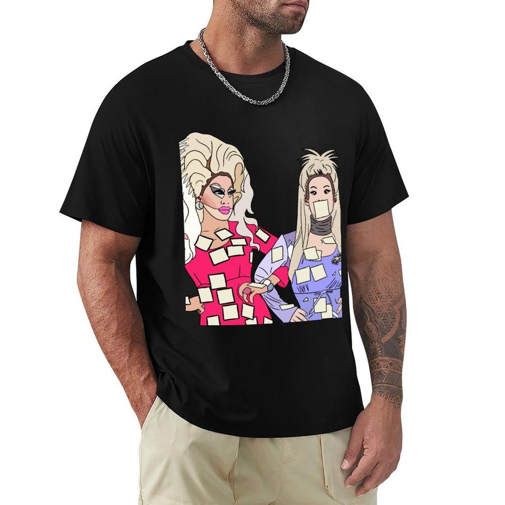 Katya and Trixie Pop Art TShirt Unisex T Shirt Cotton High Quality TShirt
