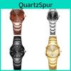 Modisches Paar-Armbanduhr Legierungsarmband Rundes Zifferblatt Kalender Quarz-Armbanduhr Für Romantisches Geschenk