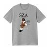 Vintage Streetwear R B Singer Sza Sos Album Print Casual T Shirt Vintage Washed Graphic Streetwear Comfortable Homme Soft