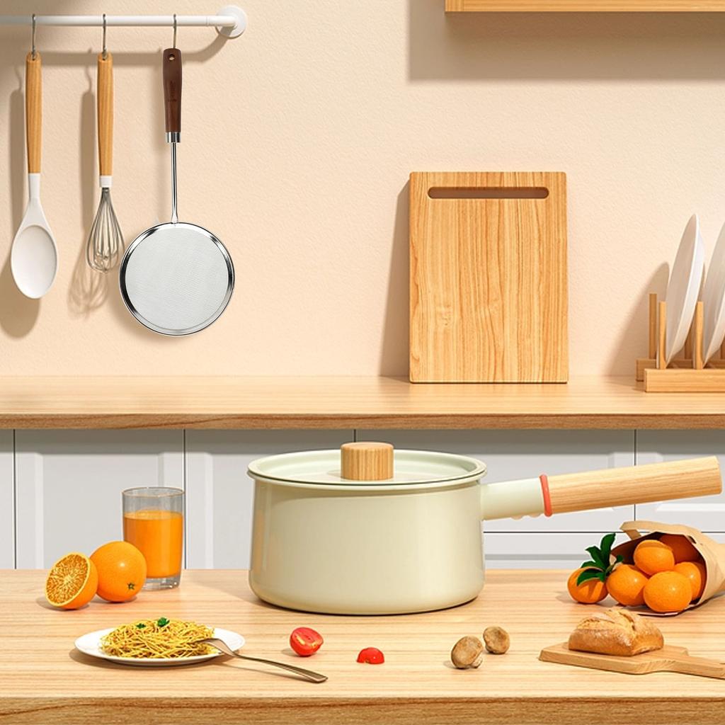 Oil Colander Efficiency Filtration Easy To Use Fine Mesh Food Strainer Spoon for Grease Gravy Foam