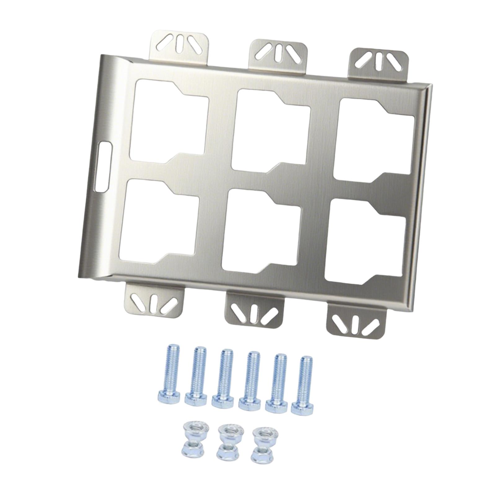 

Mounting Plate Heavy Duty Toolbox Holder Rack Truck Bed Wall Floor Mount серебряный
