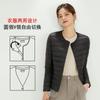 Women's V Neck Long Sleeve Lightweight 90% White Duck Down Jacket Inner Liner Coat