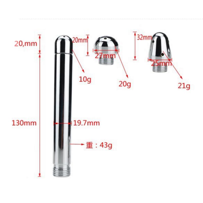 Sex Toys Stainless Steel Bathroom Bidets Parts Shower Head Anal Cleansing Enema Enemator Vaginal