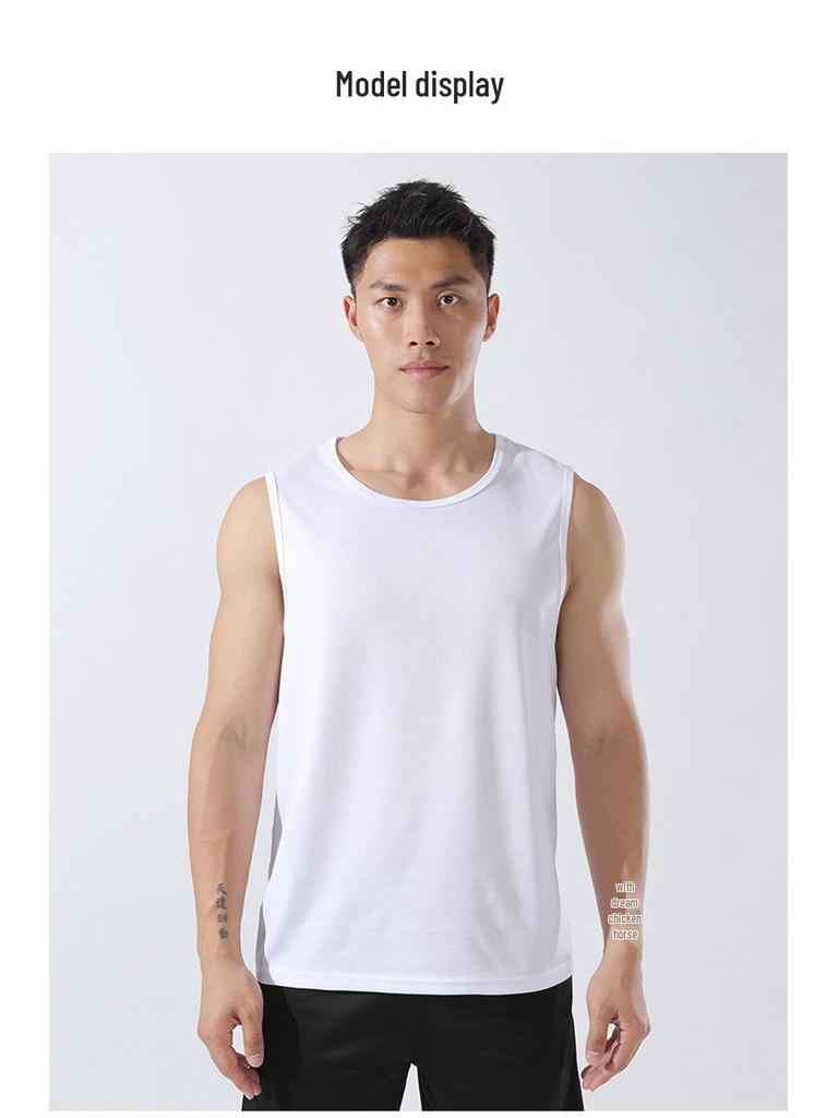 Men's Quick-Dry Summer Sports Vest - Sleeveless, Casual, and Ideal for Running or Basketball.