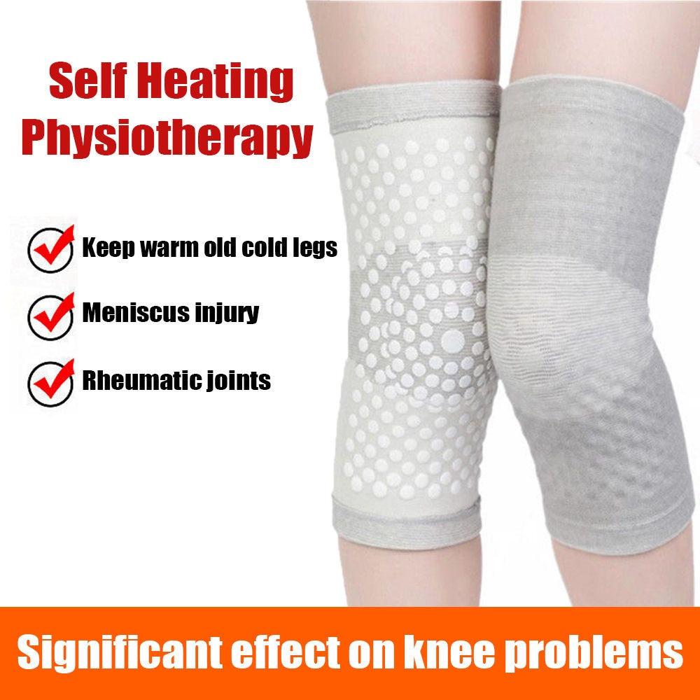 1Pair Self Heating Support Knee Pad Knee Brace Warm for Arthritis Joint Pain Relief Injury Recovery Belt Knee Massager Leg Warmer