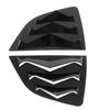 2pcs Rear Side Window Louver ABS Gloss Black Air Vent Scoop Shades Cover Replacement for Fit Jazz 2014‑2018
