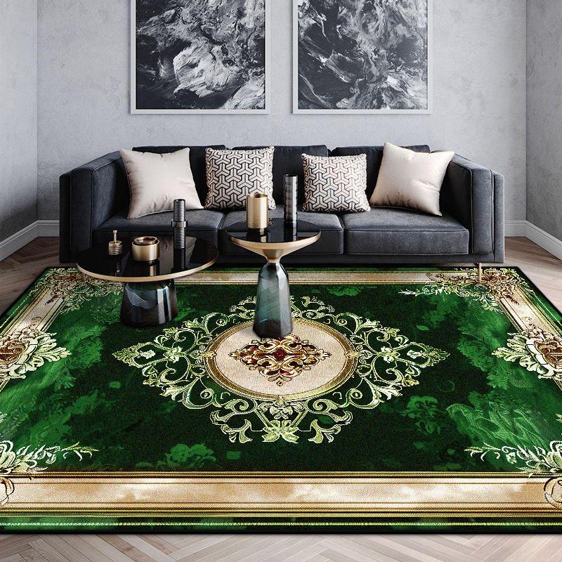 

Домашній декор у перському стилі Розкішний килим для вітальні Безворсовий Легко чиститься Декор для їдальні Килим М який Складний Килимок для кавових столиків 60*90cm