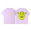 T-shirt Grafiche Divertenti Meme Faccia Grande Sorridente di Shrek Unisex Abbigliamento Donna Harajuku Magliette a Fumetti Estive Casual Ampie Magliette in Cotone