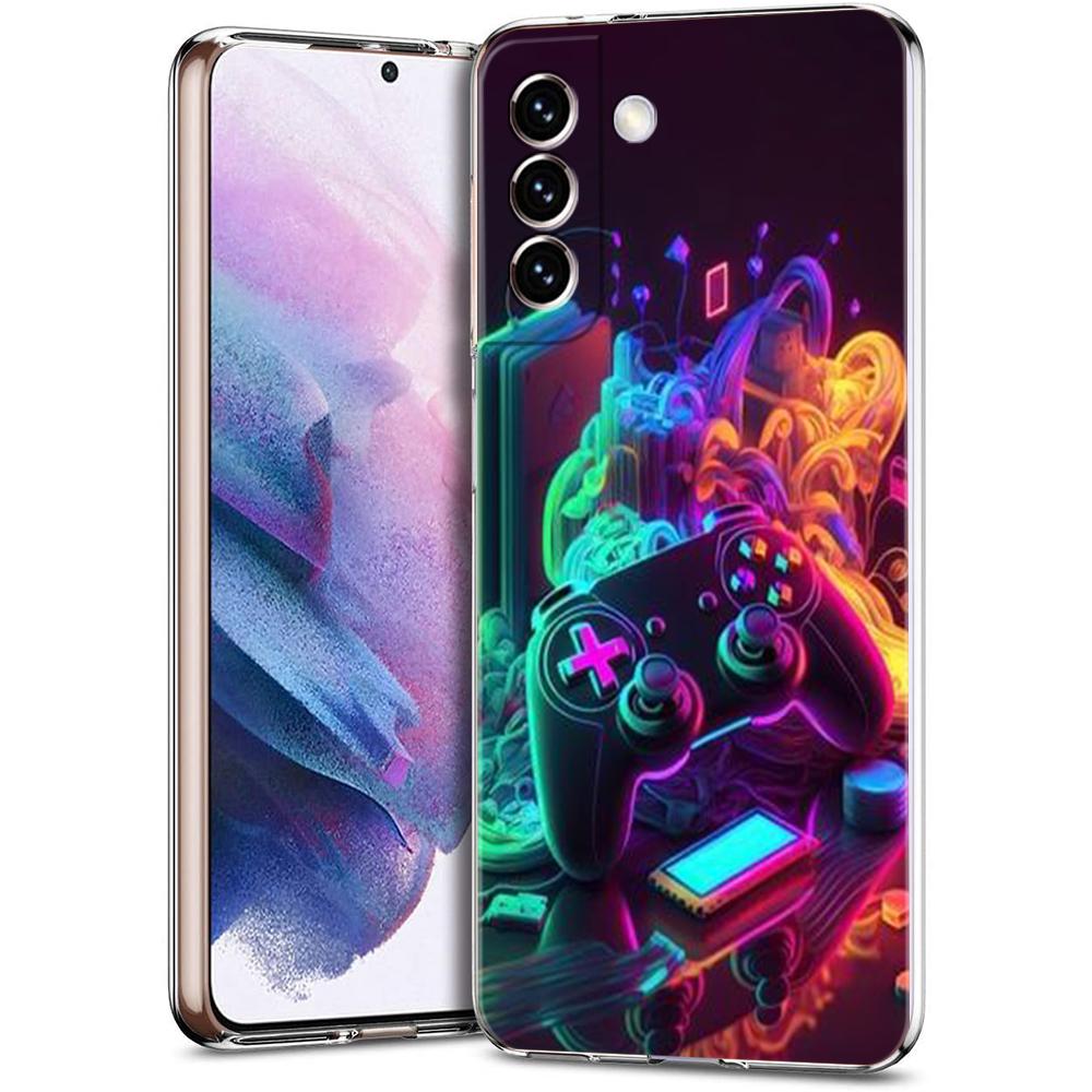 Game Controller Graphic Transparent Cover for Samsung Galaxy S24 S23 S22 S20 S21 FE Ultra S24 S23 S10 S10E S9 Plus 5G Phone Case