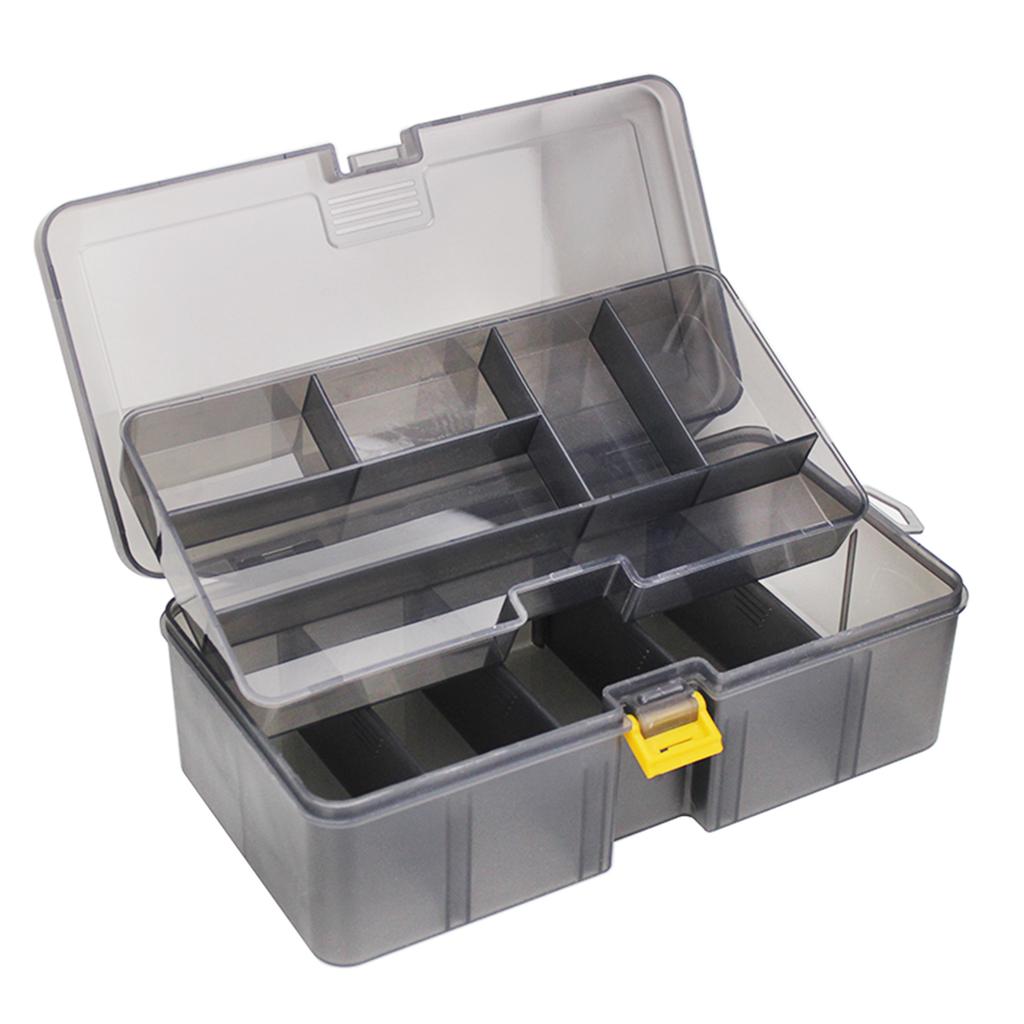 Double Layer Fishing Box Lure Case Portable Fishing Storage Bucket Waterproof Fishing Bait Box Fishing Tool Case Bait