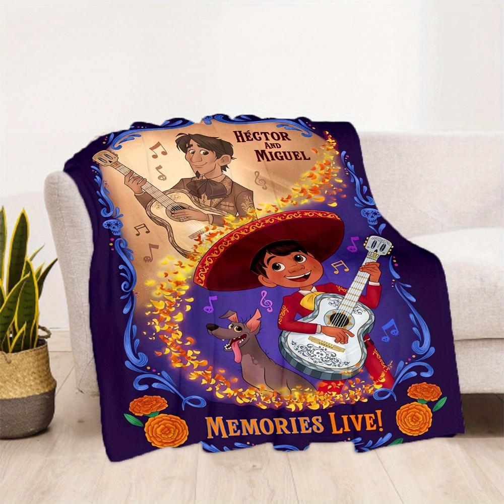 1pc, Coco Héctor and Miguel Blanket Seasonal Universal Throw Blanket for Room, Outdoor Blankets, Living Room, Travel, Camping