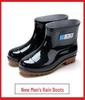 Women's Non-slip Low-top Rain Shoes, Short Tube Rubber Boots, Low Heel Water Shoes
