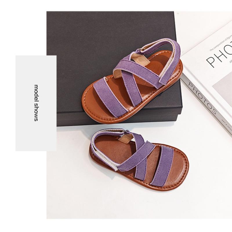 Artistic Retro Girls' Beach Sandals for Toddlers & Youth Simple Soft-Sole Princess Shoes for Babies Fashion Kids Shoes