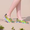 Personalized Fantasy Colored Mesh Hand Woven Elastic Band Sports Shoes for Lazy People, One Foot Flat Casual Shoes for Women