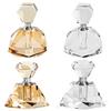 Creative Gemstone Crystal Perfume Bottle Exquisite Amber Diamond-shaped Perfume Bottle Modern Transparent Decorative Jar Gift