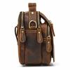 Crazy horse leather retro waist bag, large capacity genuine leather small shoulder bag, multifunctional crossbody bag, casual shoulder bag