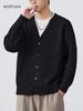 Mu Yuan Unisex Single-Breasted Cardigan - Autumn/Winter Loose Knit Sweater