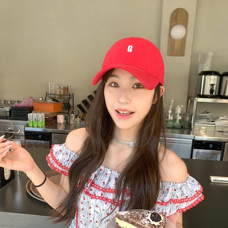 New Hat for Women's Soft Top Letter Baseball Cap Korean Casual Versatile Plus Deeper Sun Protection Baseball Cap for Men