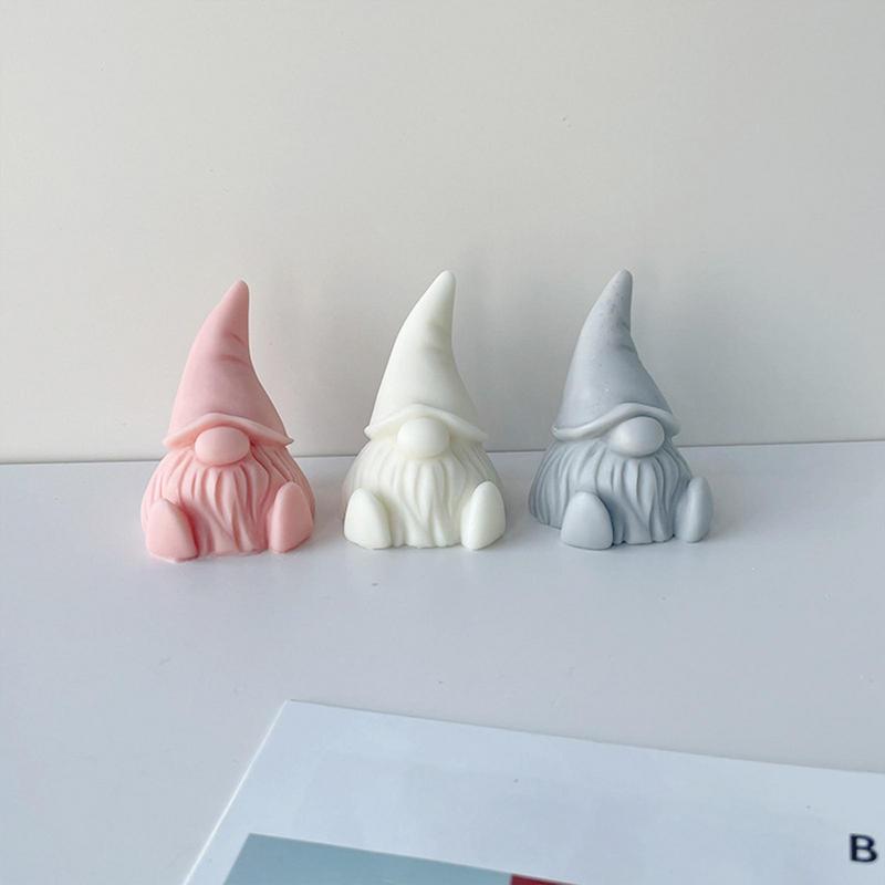 Silicone Mold Gnome Mold 3D Gnome Mold Epoxy Dwarf Plaster Mold Christmas Dwarf Fondant Mould For Soap DIY Paint Your Own Gnome