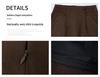 Women's High-Waist Brown Wool Midi Skirt with Slit - Autumn/Winter 2025 Collection