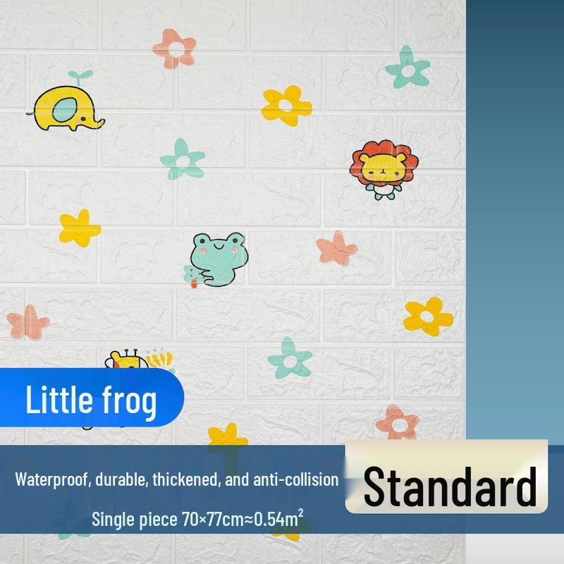 Retro 3D Brick Pattern Self-Adhesive Moisture-Proof Wallpaper Sticker