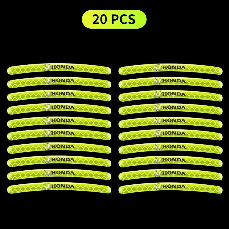 Reflective Strips Car Motorcycle Wheel Hub Stickers Car Styling Decal Sticker For Honda CBR300RR CBR600RR CBR1000RR CBR500R akn256